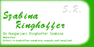 szabina ringhoffer business card